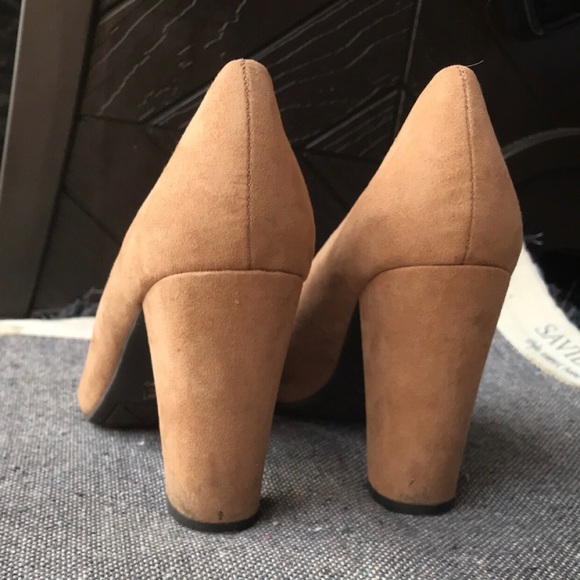 Suede material. 4” block heels. Round toe. Tan color. Size 10M - Picture 3 of 3
